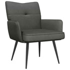 Fauteuil donkergrijs corduroystof 70x73x83 cm