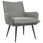 Fauteuil lichtgrijs fluweel 70x73x83 cm
