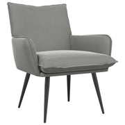Fauteuil lichtgrijs fluweel 70x73x83 cm