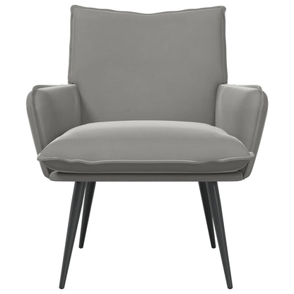 Fauteuil Lichtgrijs fluweel