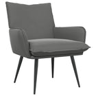 Fauteuil donkergrijs fluweel 70x73x83 cm
