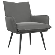 Fauteuil donkergrijs fluweel 70x73x83 cm