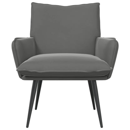 Fauteuil Donkergrijs fluweel