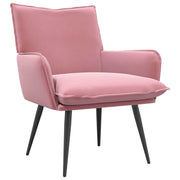 Fauteuil roze fluweel 70x73x83 cm