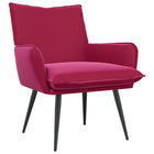 Fauteuil wijnrood fluweel 70x73x83 cm