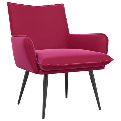 Fauteuil Wijnrood fluweel