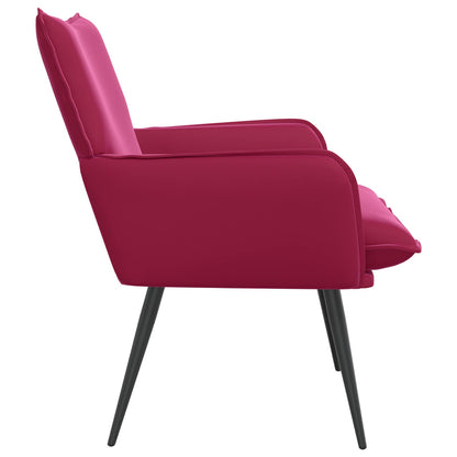 Fauteuil Wijnrood fluweel