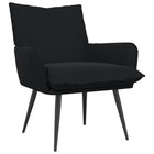 Fauteuil zwart fluweel 70x73x83 cm