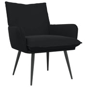 Fauteuil zwart fluweel 70x73x83 cm