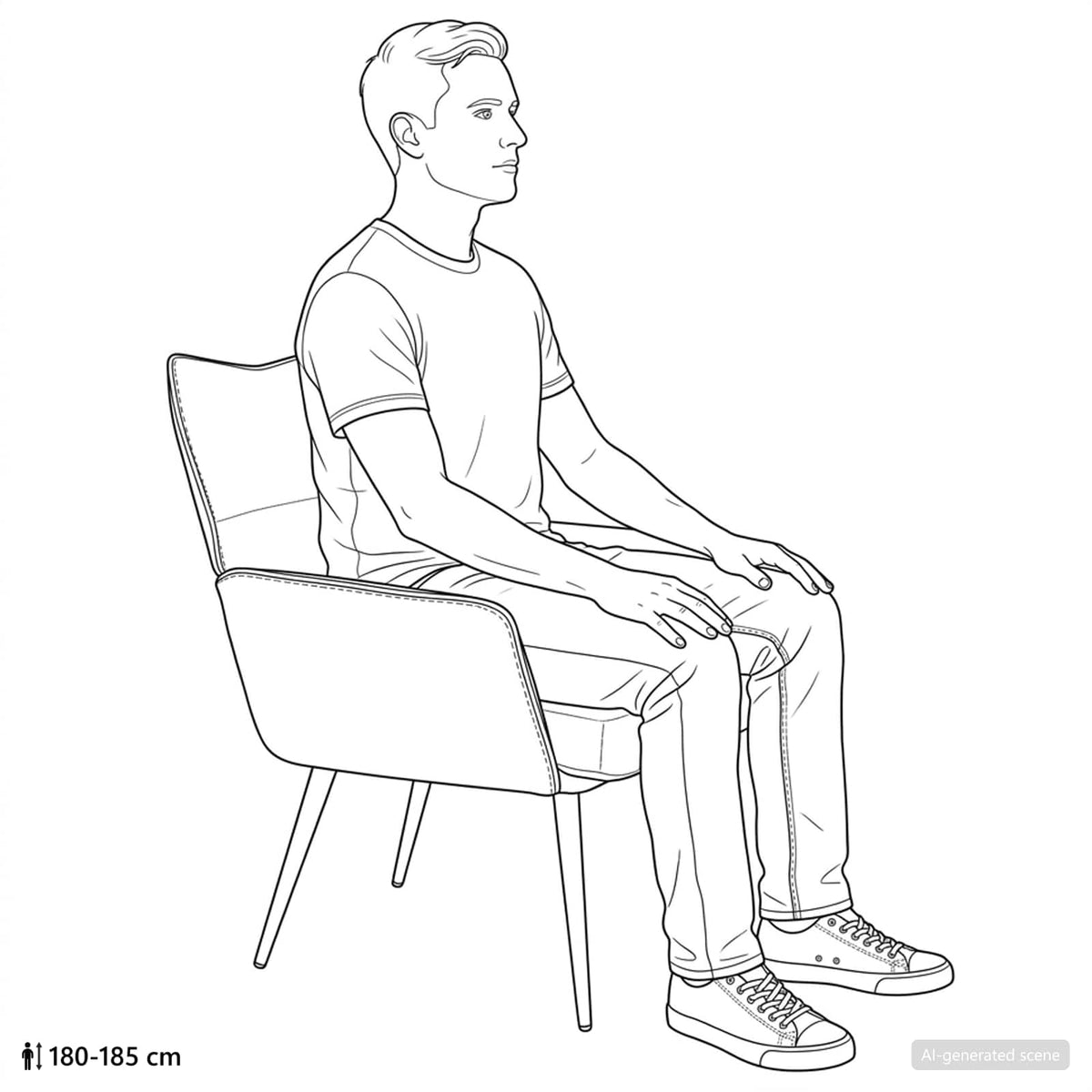 Fauteuil Zwart fluweel