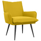 Fauteuil geel fluweel 70x73x83 cm