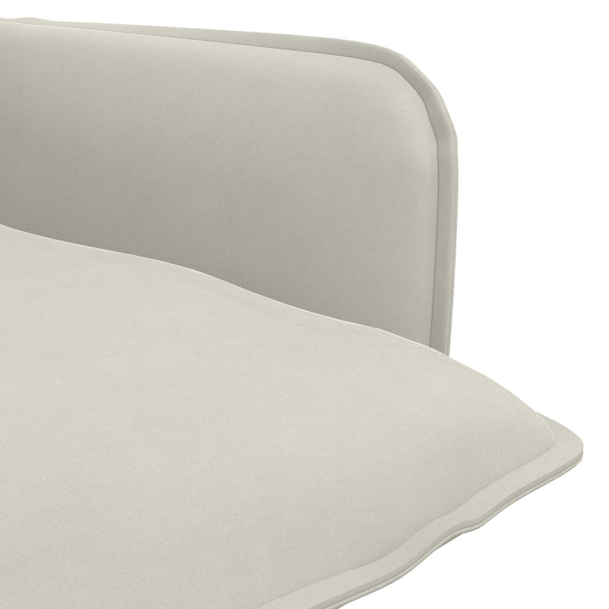 Fauteuil Crèmekleurig fluweel