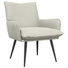 Fauteuil crèmekleurig fluweel 70x73x83 cm