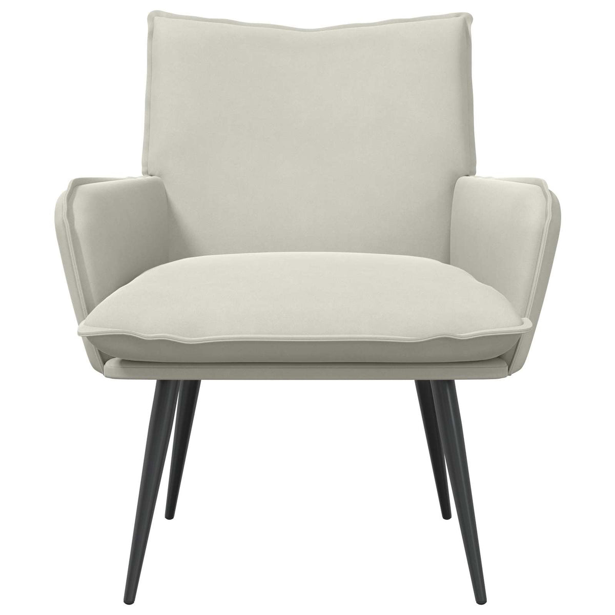 Fauteuil Crèmekleurig fluweel