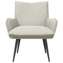 Fauteuil Crèmekleurig fluweel