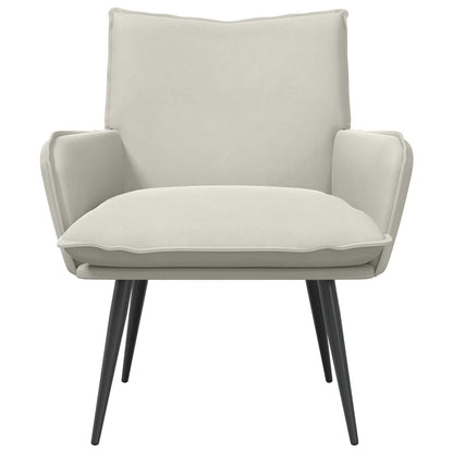 Fauteuil Crèmekleurig fluweel