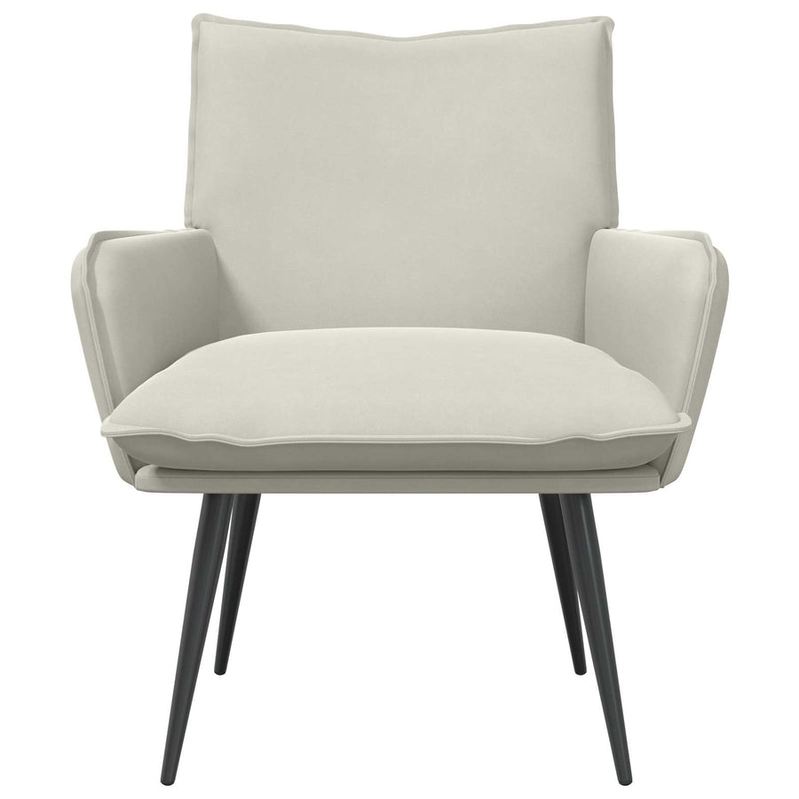 Fauteuil Crèmekleurig fluweel