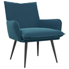 Fauteuil blauw fluweel 70x73x83 cm