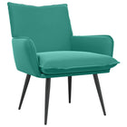 Fauteuil fluweel turquoise 70x73x83 cm