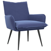 Fauteuil politieblauw fluweel 70x73x83 cm