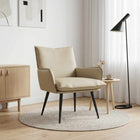 Fauteuil crèmekleurig kunstleer 70x73x83 cm