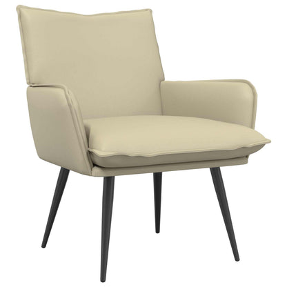 Fauteuil Crèmekleurig Kunstleer