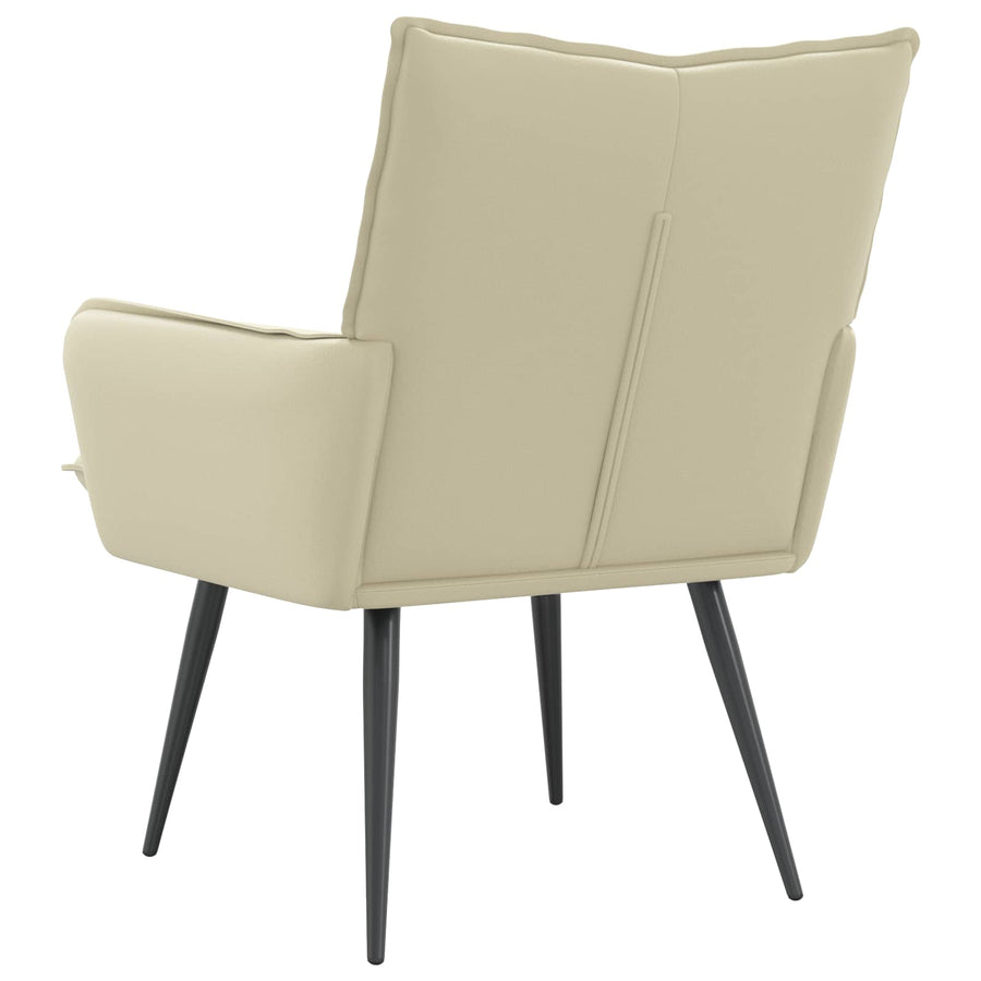 Fauteuil Crèmekleurig Kunstleer