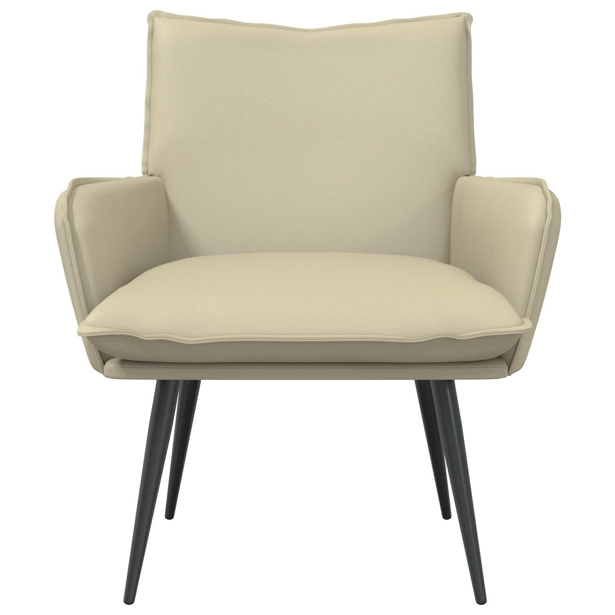 Fauteuil Crèmekleurig Kunstleer