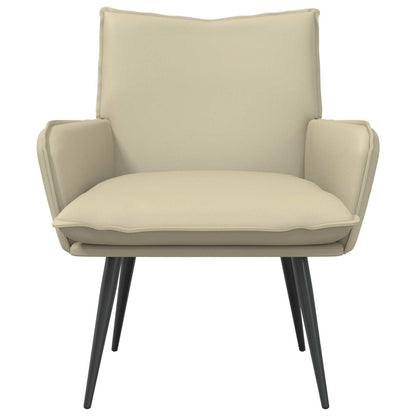 Fauteuil Crèmekleurig Kunstleer
