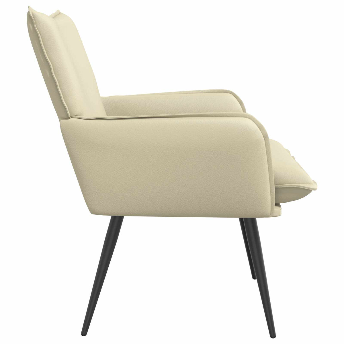Fauteuil Crèmekleurig Kunstleer