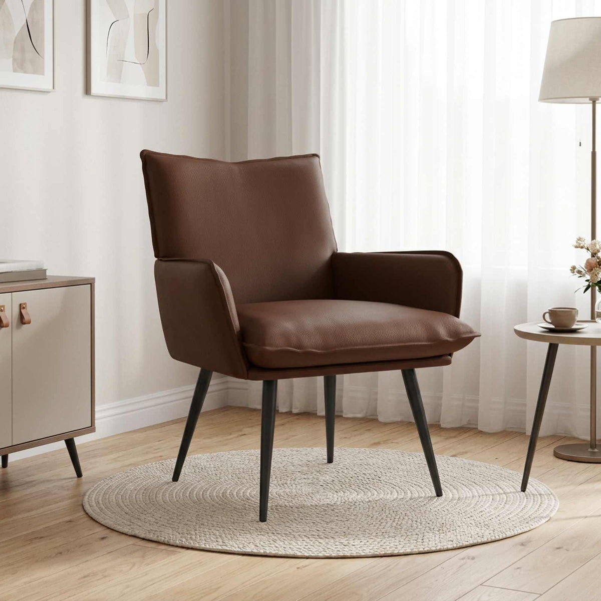 Fauteuil Bruin Kunstleer