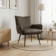 Fauteuil grijs kunstleer 70x73x83 cm