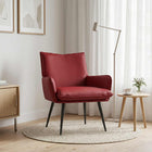 Fauteuil wijnrood kunstleer 70x73x83 cm