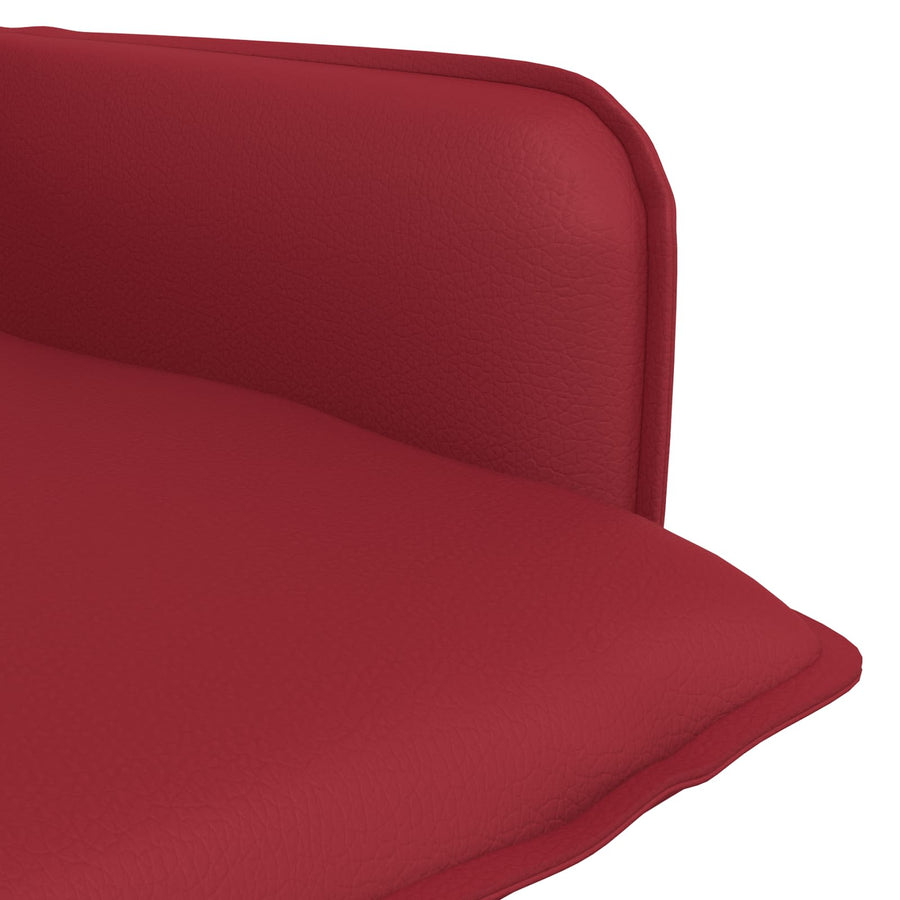 Fauteuil Wijnrood Kunstleer