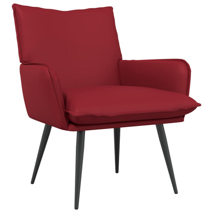 Fauteuil Wijnrood Kunstleer