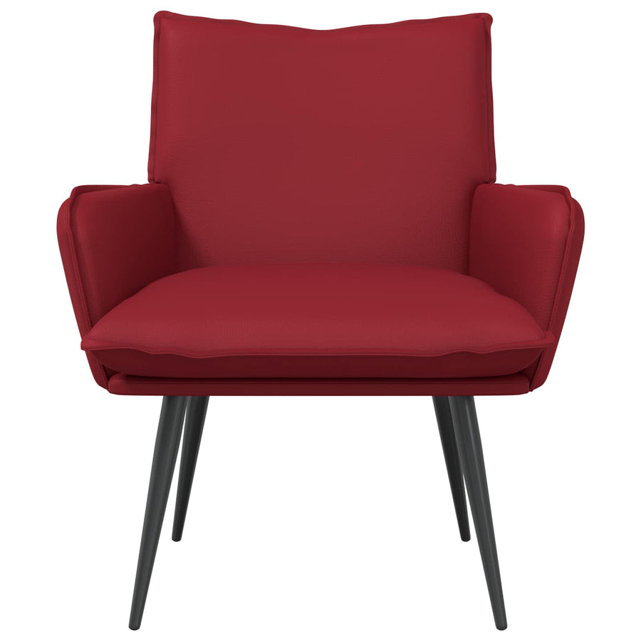 Fauteuil Wijnrood Kunstleer