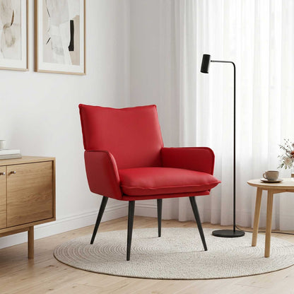 Fauteuil Rood Kunstleer