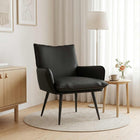 Fauteuil 70x73x83 cm zwart kunstleer