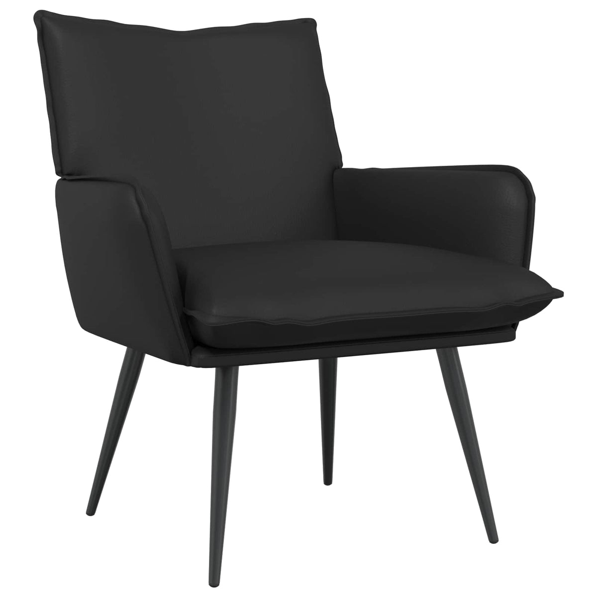 Fauteuil Zwart Kunstleer