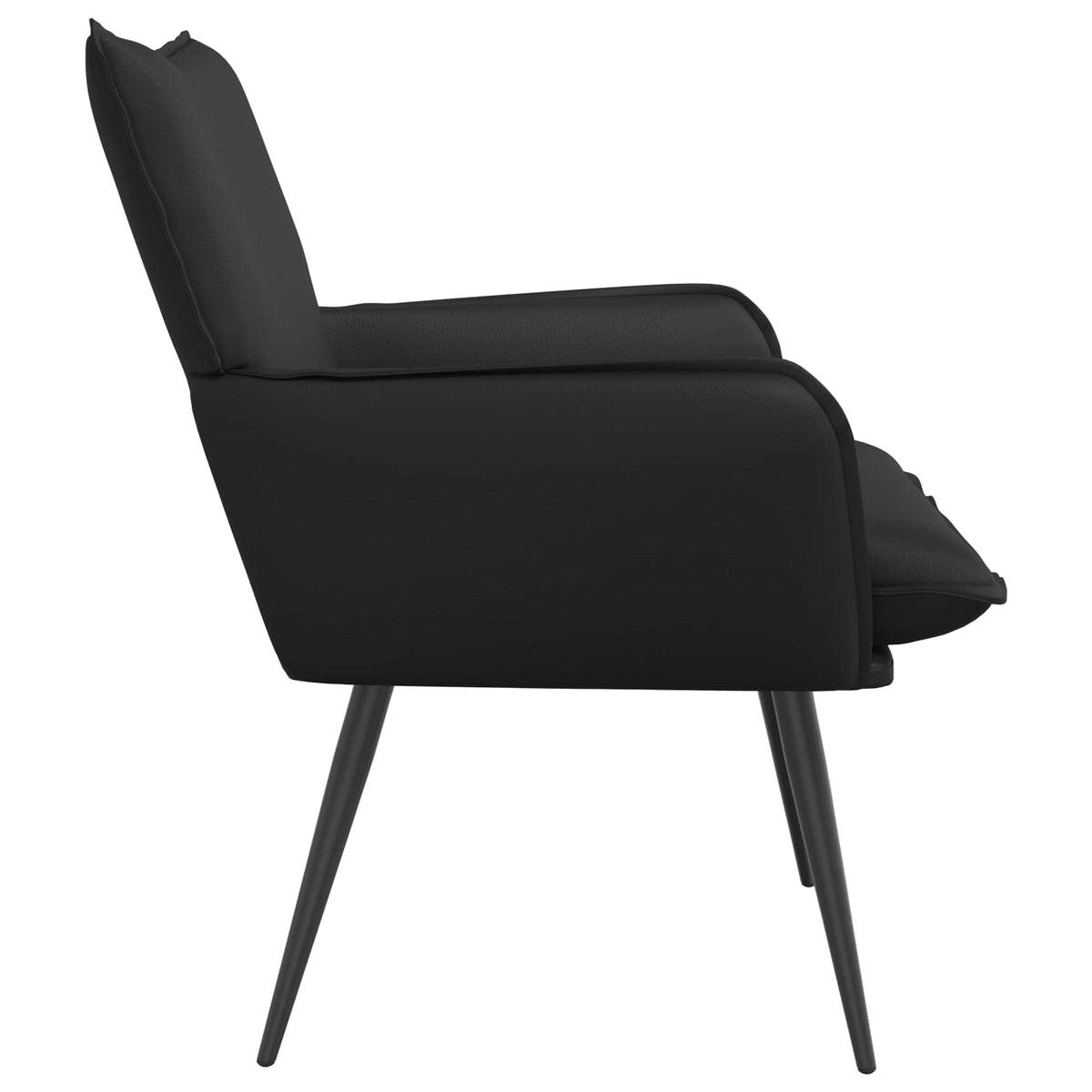 Fauteuil Zwart Kunstleer