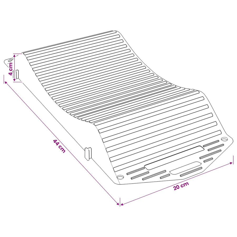 Bandenbesparende 2 st Zwart 44 x 20 x 4 cm PP