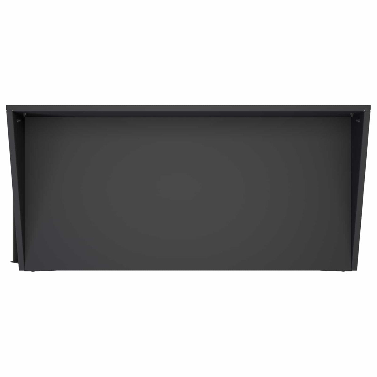 Pottafel met Wielen 96 x 50 x 89 cm Koudgewalst staal Zwart