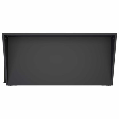 Pottafel met Wielen 96 x 50 x 89 cm Koudgewalst staal Zwart