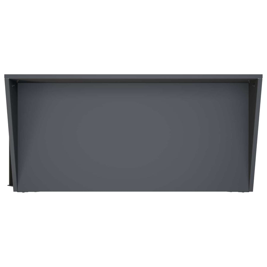 Pottafel met Wielen 96 x 50 x 89 cm Koudgewalst staal Antraciet