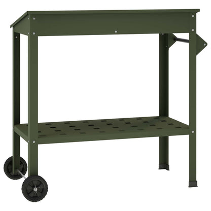 Pottafel met Wielen 96 x 50 x 89 cm Koudgewalst staal