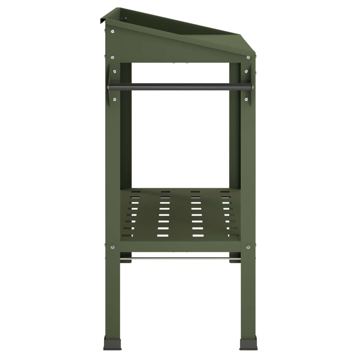 Pottafel met Wielen 96 x 50 x 89 cm Koudgewalst staal