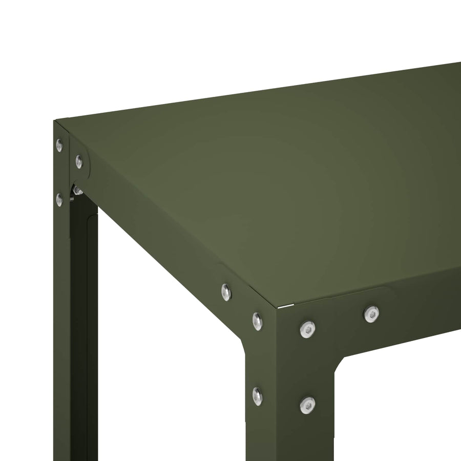 Planttafel 100 x 40 x 80 cm Gepoedercoat staal Olijfgroen