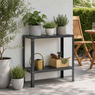 Planttafel 80x40x80 cm gepoedercoat staal zwart