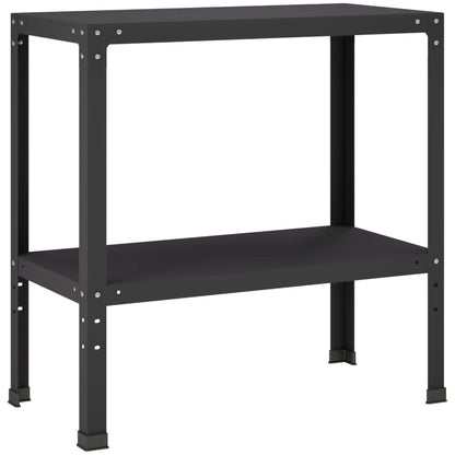 Planttafel 80 x 40 x 80 cm Gepoedercoat staal Zwart