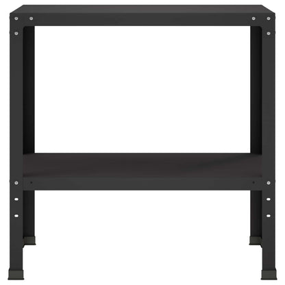 Planttafel 80 x 40 x 80 cm Gepoedercoat staal Zwart